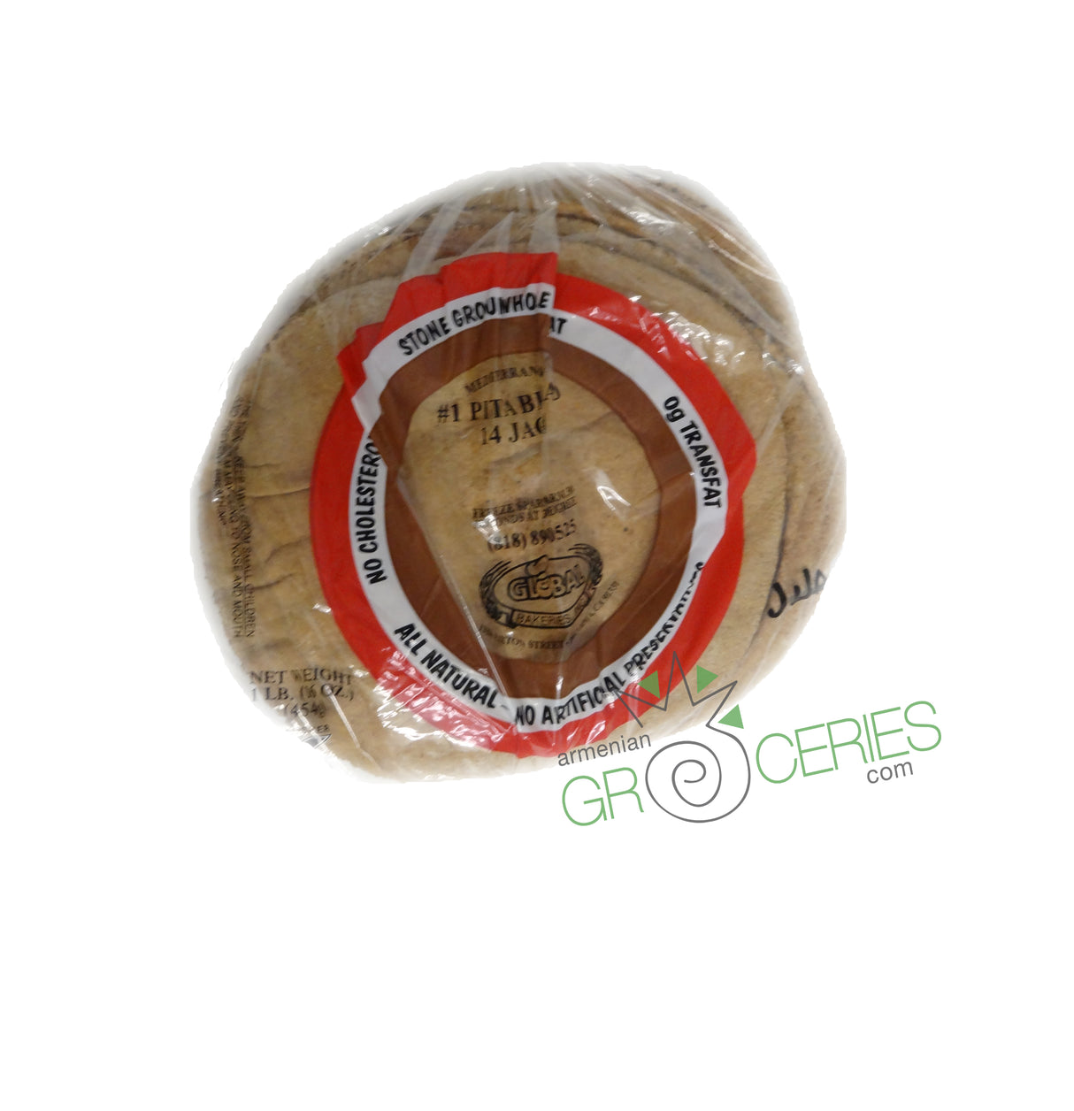 Global Mediterranean Pita Bread (14 Jack)