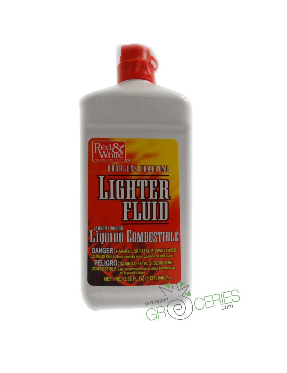 Red & White Odorless Charcoal Lighter Fluid