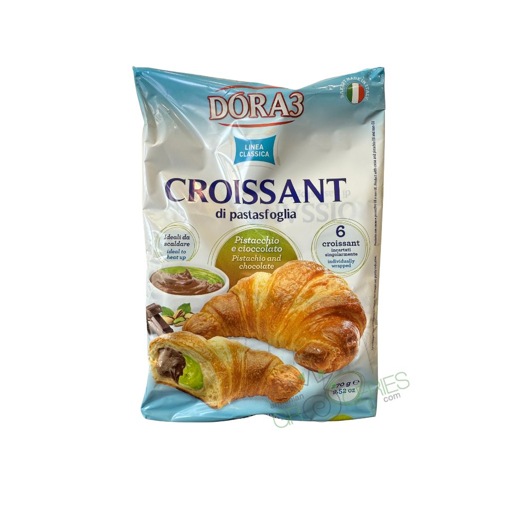 Dora3 Croissant di Pastasfoglia – Pistachio & Chocolate Filled