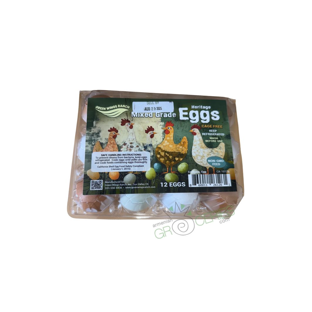 Heritage Mixed Grade Eggs – 12 Count (Cage Free, Non-GMO)