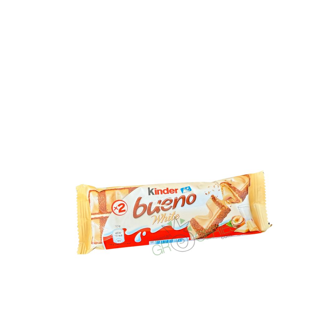 Kinder Bueno White Chocolate Hazelnut Wafer Bars (2 Pack)