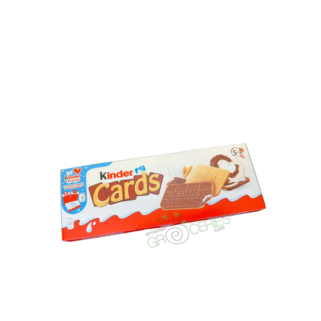 Kinder Cards – Crispy Chocolate & Milk Cream Filled Biscuits (5 Packs)