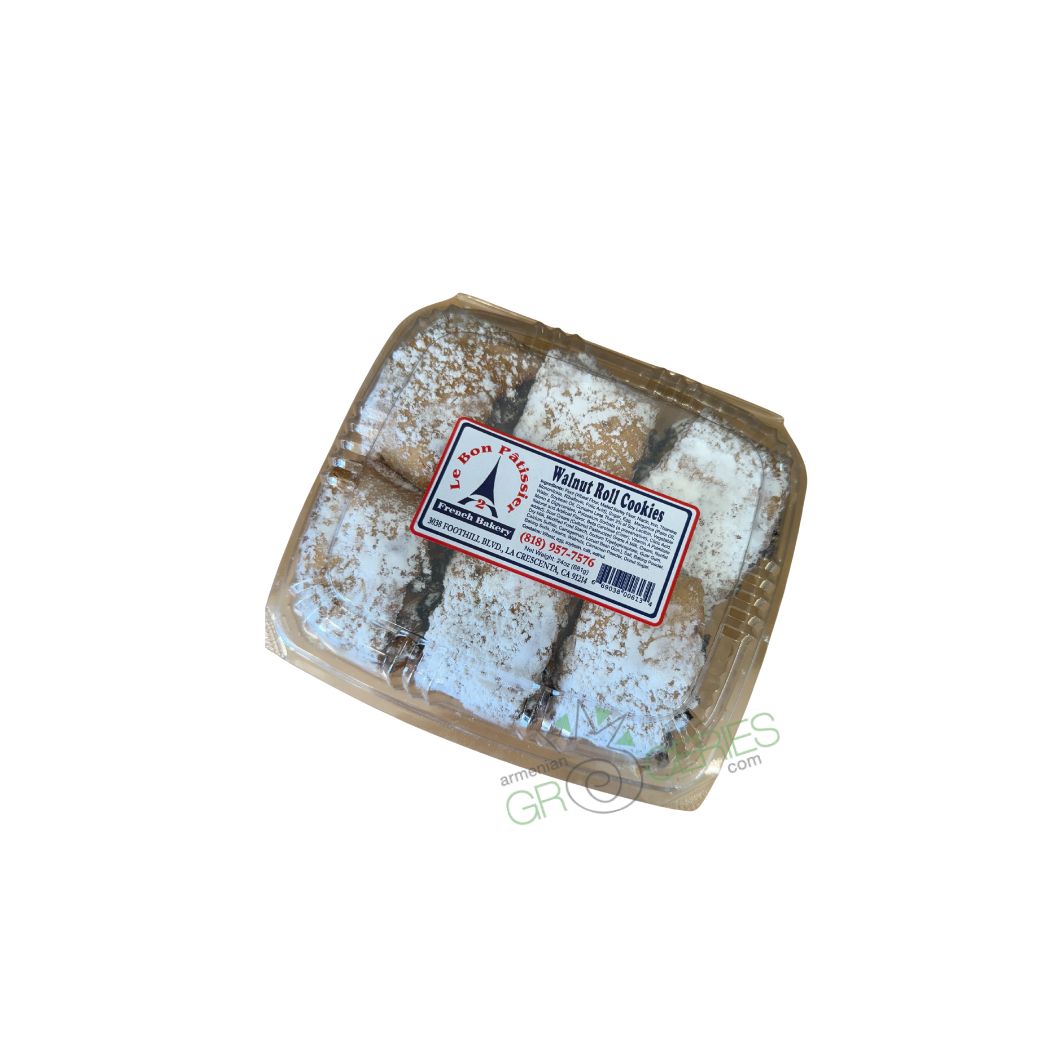 Le Bon Patissier Walnut Roll Cookies – Traditional Handcrafted Pastry with Walnut Filling