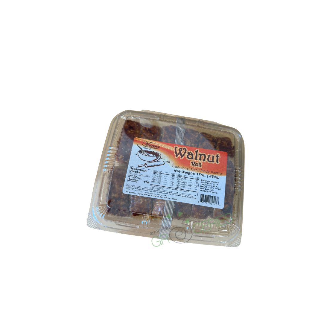 Marina Bakery Walnut Roll – Traditional Handcrafted Pastry with Walnut Filling