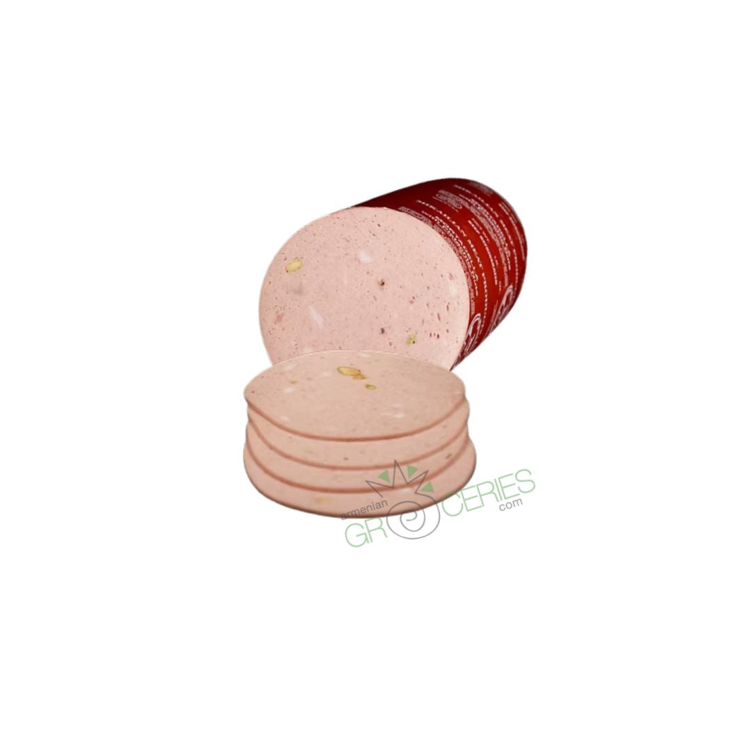 Mikaelian Mortadella with Pistachios and Garlic