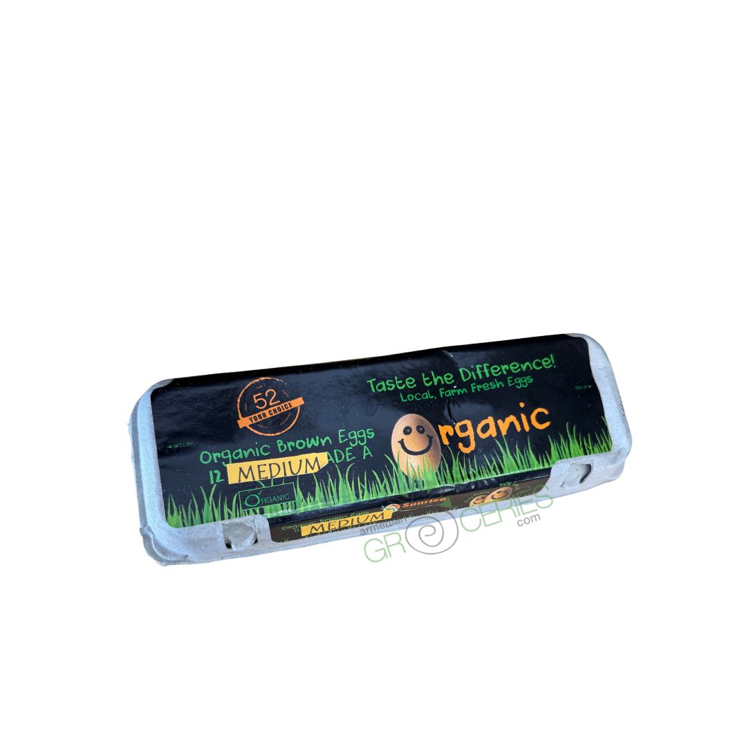 Organic Brown Eggs - Medium, 12 Count