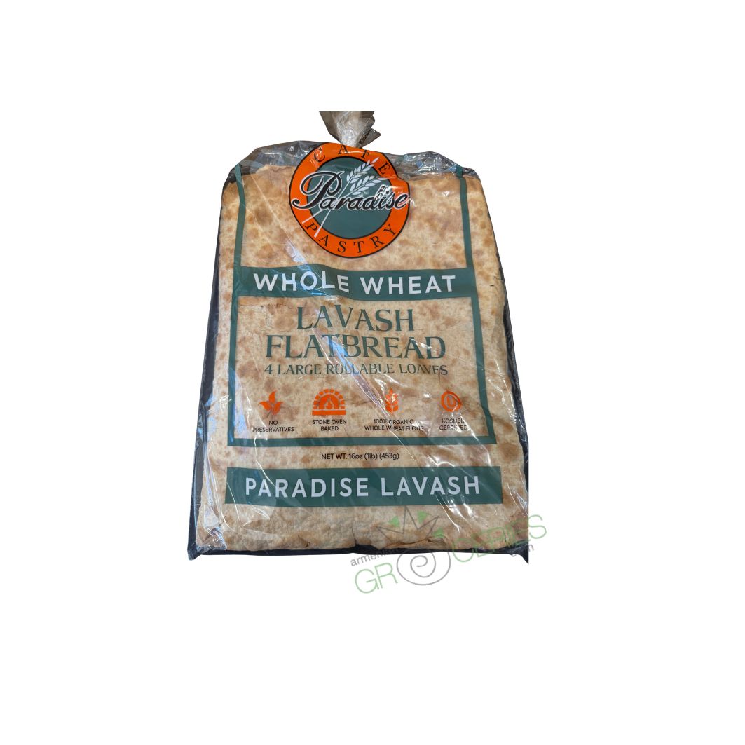 Paradise Pastry Whole Wheat Lavash Flatbread – 4 Loaves