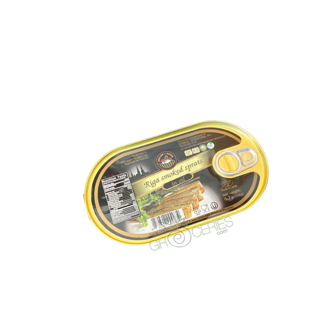 Riga Smoked Sprats in Oil – Oval Tin