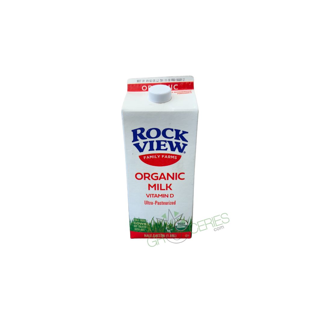 Rock View Organic Milk – Vitamin D, Ultra-Pasteurized (Half Gallon)