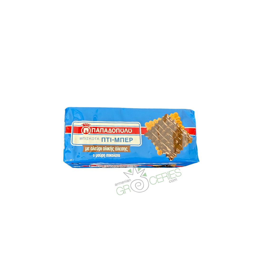 Papadopoulou Petit Beurre Biscuits with Whole Wheat Flour & Dark Chocolate)